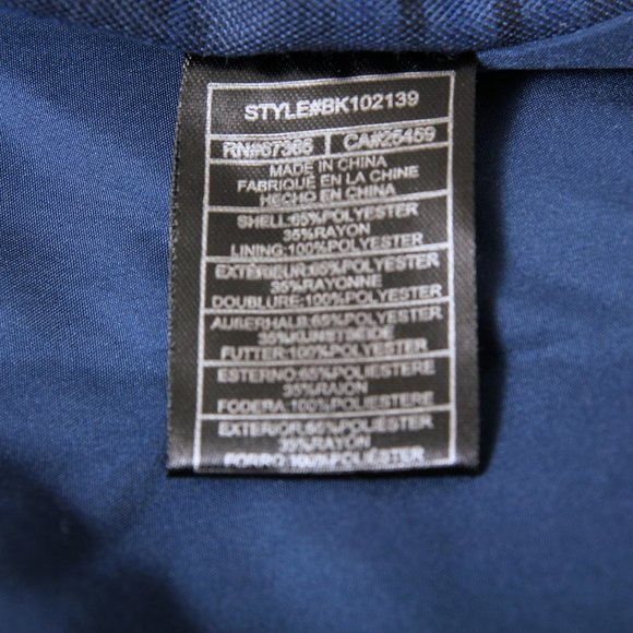 BB Dakota Plaid Cropped Blue Blazer - Picture 8 of 9